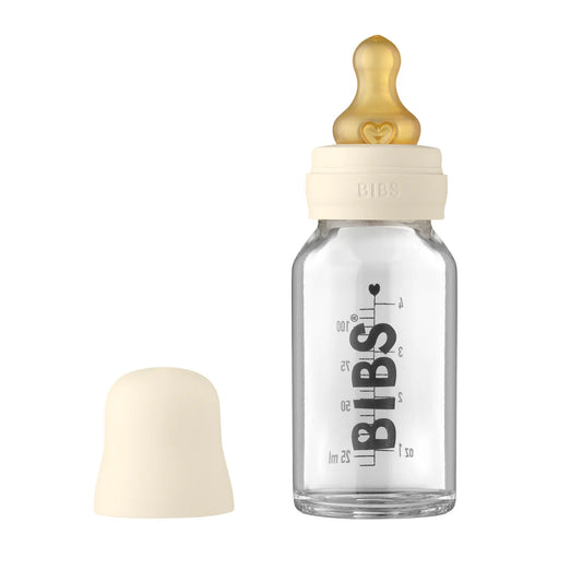 BIBS - 110ml Glass Bottle Set - Ivory