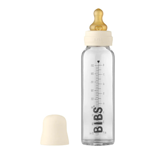 BIBS - 225ml Glass Bottle Set - Ivory