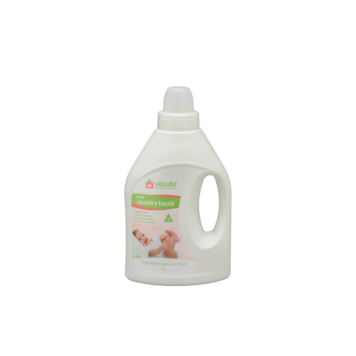 Abode Laundry Liquid (Front & Top Loader) Baby (Fragrance Free) 1L