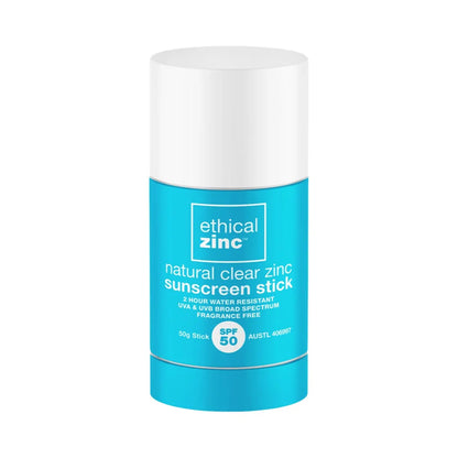 Natural Clear Zinc Sunscreen Stick SPF 50