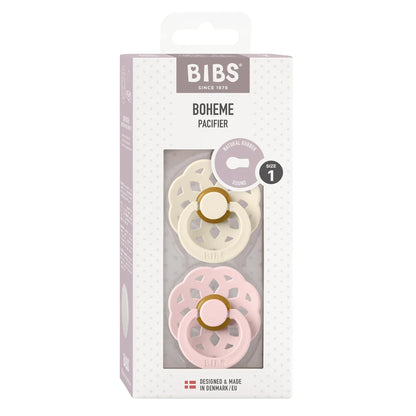 BIBS Pacifier Boheme - Stage 1 - Ivory/Blossom